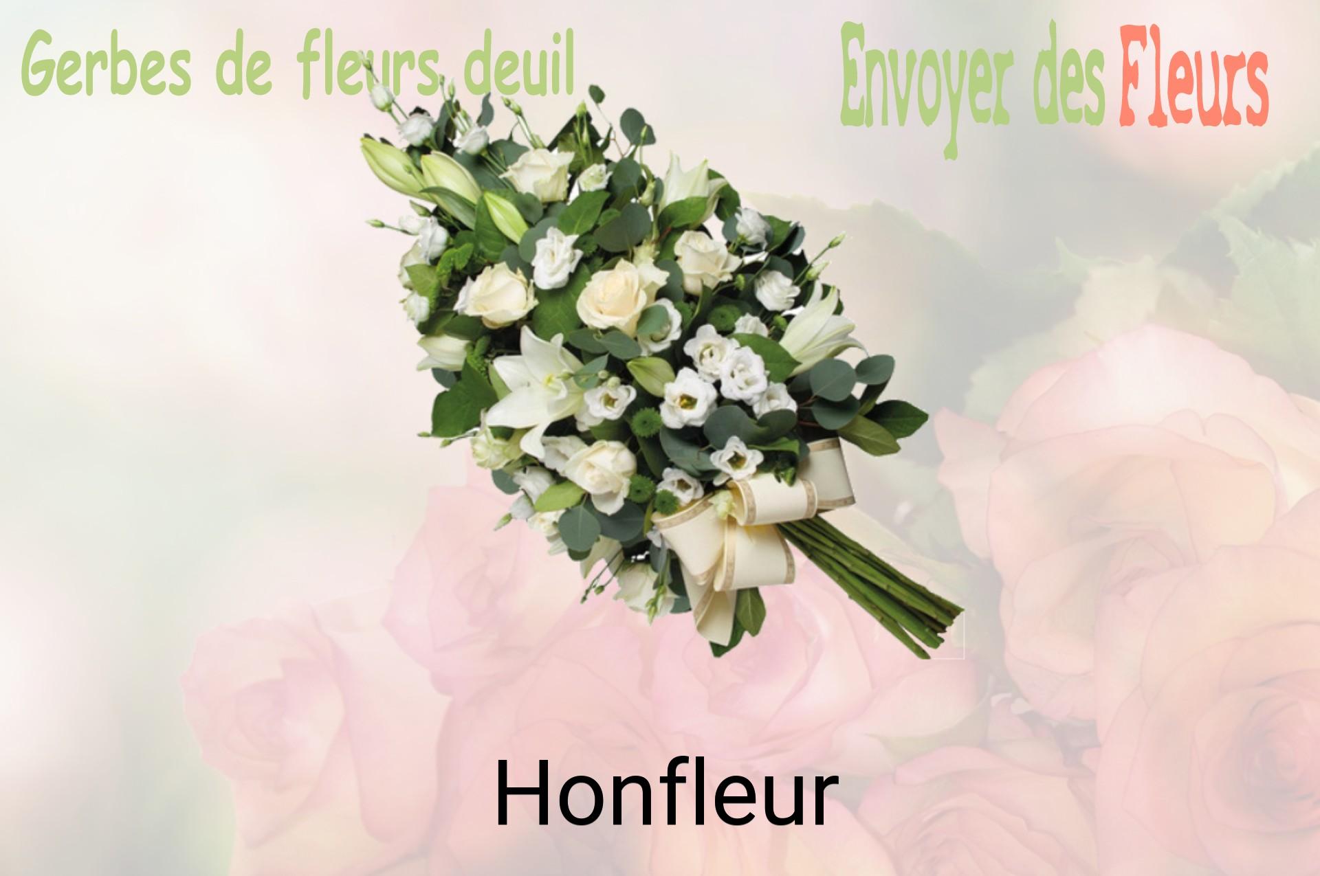 Gerbe de fleurs de deuil livrée à Honfleur